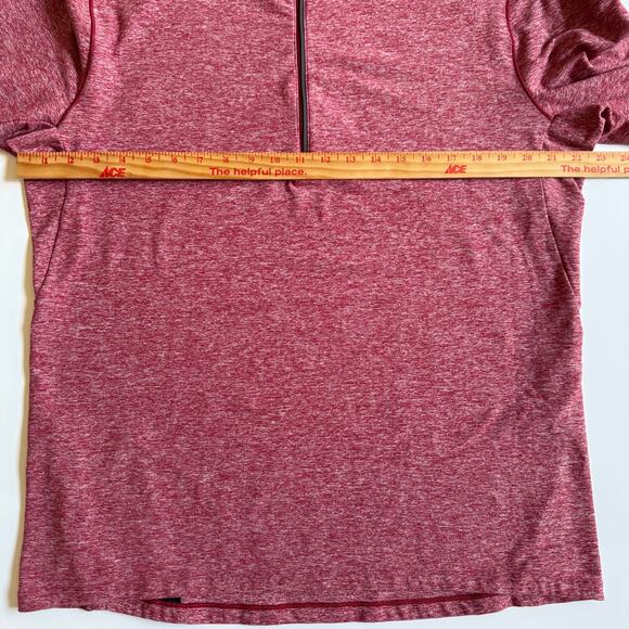 Lululemon Surge Warm 1/2 Zip Silver Heathered Dark Red Sport Size XL EUC M3D42S - Picture 7 of 10